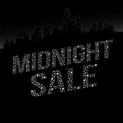 Midnight Sale. Vector Illustration