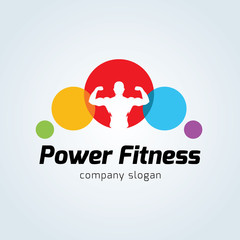 Fitness logo,Gym Logo,Love fitness symbol, Brand identity for sports and healthy style.