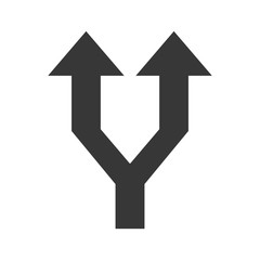 Arrows up with two differents ways,black and white colors, vector illustration eps10.