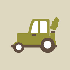 farm tractor isolated icon design