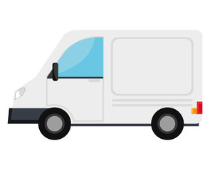 Van vehicle icon isolated on white background, vector illustration.