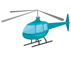 Helicopter icon isolated on white background, vector illustration.