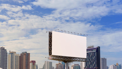 Blank billboard ready for new advertisement