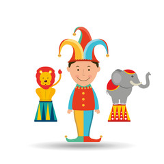circus juggler isolated icon design