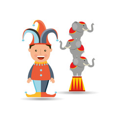 circus juggler isolated icon design