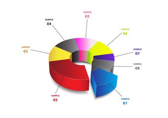 Colorful Business Pie Chart for Your Documents, Reports and Pres
