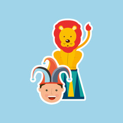 circus juggler isolated icon design