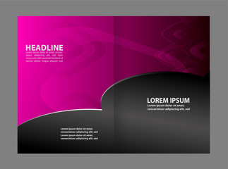 Vector modern bi-fold brochure design template 
