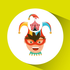 circus juggler isolated icon design