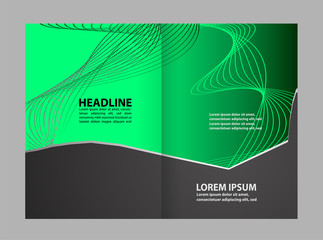 Corporate bi Fold Brochure vector illustration
