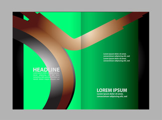 Modern bi-fold brochure design template
