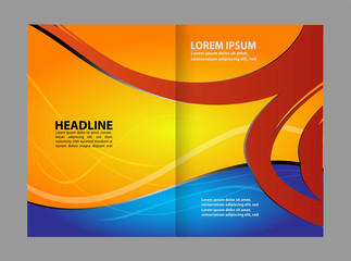 Abstract vector background for brochure or leaflet
