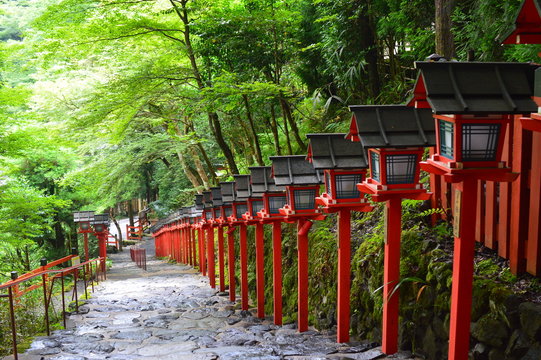京都貴船神社の参道