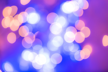 Blurred festive lights. Bokeh