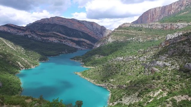 Canelles reservoir in La Noguera, Lleida, Catalonia, Spain
