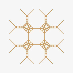 The symbol and runes for background. Symbol for design tile, wallpaper, textiles and more. Golden color of the symbol.