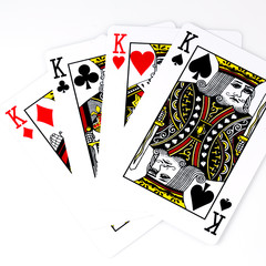 Playing cards - isolated on white background