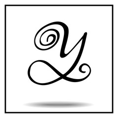 Obraz premium Elegant handmade alphabet
