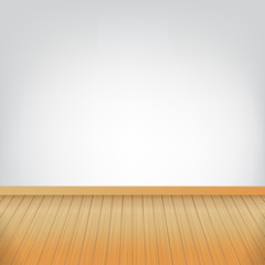 Brown wood floor texture and white wall background empty room wi