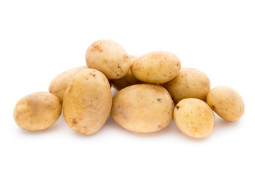 New potato isolated on white background.