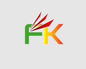 Letter F and K logo
