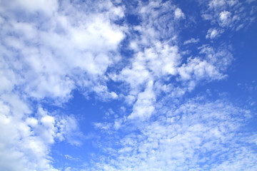 Blue sky with cloud closeup