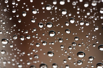 Water drop mirror windshield.