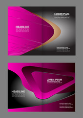 Fototapeta premium Brochure design two pages a4 template. Vector illustration 