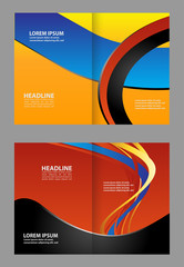 Vector empty bifold brochure print template design

