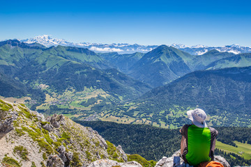 Naklejka premium Pause au sommet