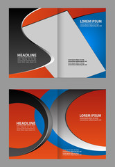 Brochure design three pages a4 template. Vector illustration
