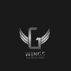 Wings G letter logo