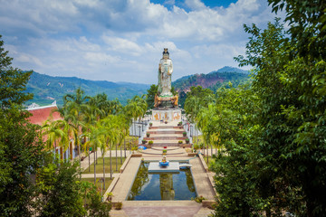 Guanyin statue in the temple Wat Bang Riang, Thailand 