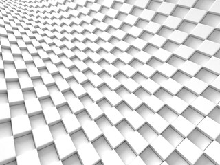 Abstract Futuristic White Cubes Design Background