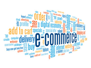 Fototapeta premium E-COMMERCE Vector Tag Cloud