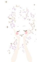 幸せな女性のイメージ / キラキラ