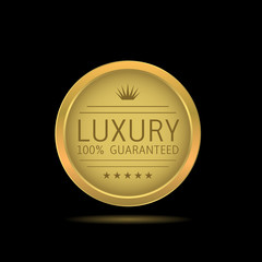 Golden luxury label