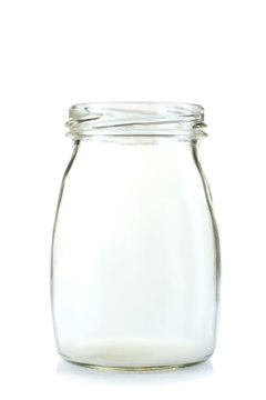 empty jar isolated on white background