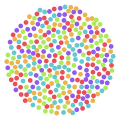 color background of numerous bright circles.