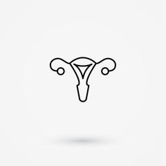 Vector uterus outline icon