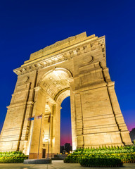 Fototapeta na wymiar New Delhi Gateway of India at Blue Hour
