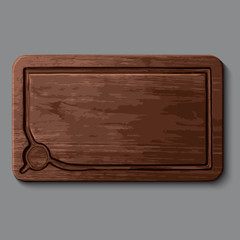Realistic wooden cutting board,