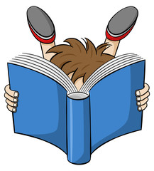 Kind liest ein spannendes Buch 