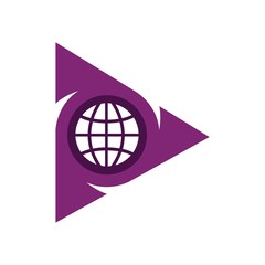 Multimedia&video logo entertainment symbol vector