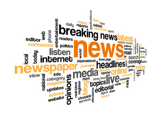 Fototapeta premium NEWS Vector Tag Cloud 