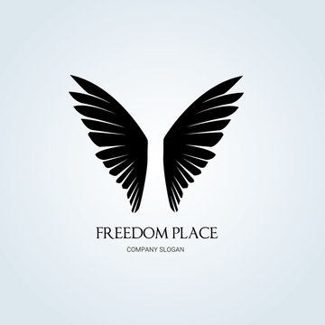 Wing logo, Freedom symbol, Hotel brand identity