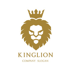 King Lion logo, Lion brand identity with crown symbol