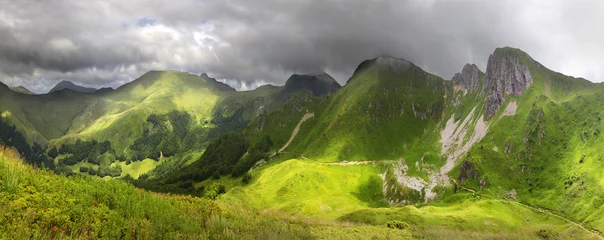 Raamstickers Mountain valley in the national Park "Biogradska Gora", Montenegro. © Belikart