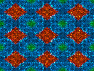 Fototapeta na wymiar Kaleidoscopic low poly circle style vector mosaic background
