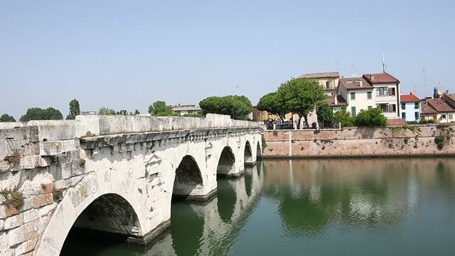Tiberius bridge Rimini Italy